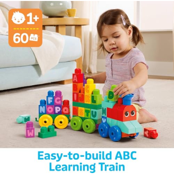 MEGA BLOKS ABC Learning Train Set for Toddlers