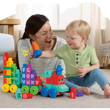 MEGA BLOKS ABC Learning Train Set for Toddlers