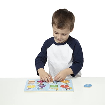Melissa & Doug Mickey Mouse Shapes and Colors Puzzle - Fun Learning Toy