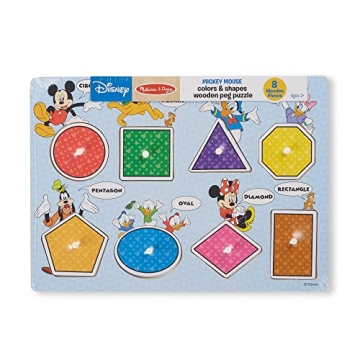 Melissa & Doug Mickey Mouse Shapes and Colors Puzzle - Fun Learning Toy
