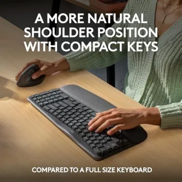 Logitech Wave Keys Ergonomic Keyboard for Home and Office