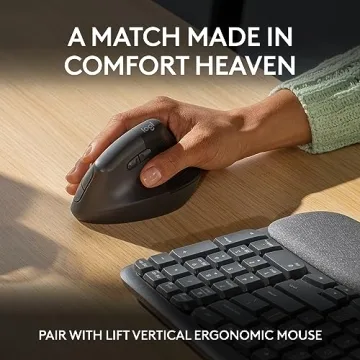Logitech Wave Keys Ergonomic Keyboard for Home and Office