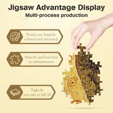 Misitu Jigsaw Puzzle 2000 Pieces for Adults - The Kiss - Challenging Family Game Home Decoration