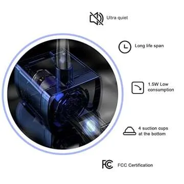 Cat Water Fountain Stainless Steel, 101oz/3L Pet Fountain with LED Light for Cats and Dogs (Clear)