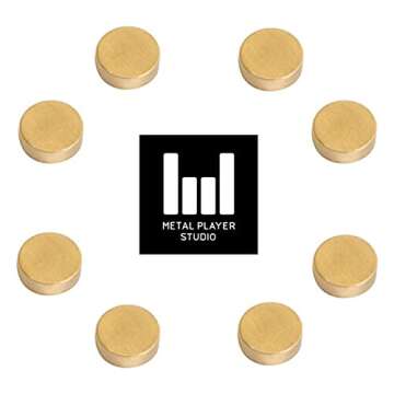 Refrigerator Magnets, 0.6", Brass, Office Magnets,Whiteboard Magnets, 8 Pack,Cristmas Gift