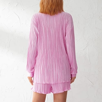 Stylish NUFIWI Women 2 Piece Pleated Pants Set For Summer