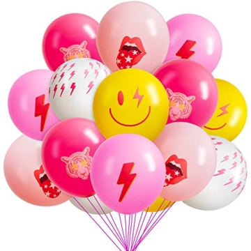AellasNervalt 50Pcs Preppy Y2K Hot Pink Party Balloons - Vibrant Latex Decorations for Celebrations