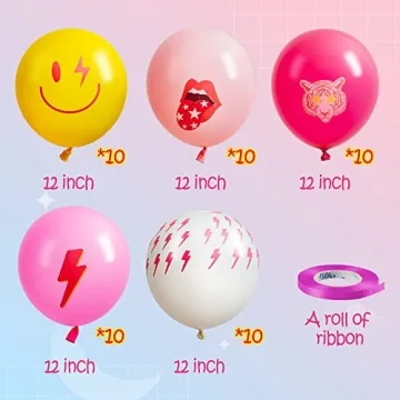 AellasNervalt 50Pcs Preppy Y2K Hot Pink Balloons