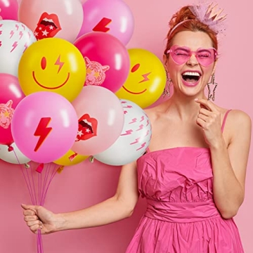 AellasNervalt 50Pcs Preppy Y2K Hot Pink Balloons