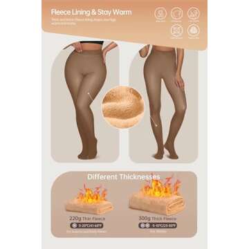 Vertvie Women's Fleece Lined Tights Sheer Fake Translucent One Seam Warm Pantyhose Thick High Waisted Thermal Leggings Winter(Coffee Sheer-Skin Fleece,220g-Thick Fleece,Small-Medium Plus)