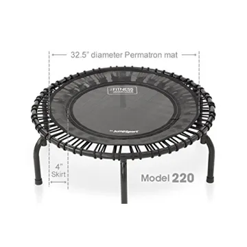 JumpSport 220 Small Rebounder for Adults, 39" | Essential | Exercise Home Fitness Trampoline | 30 Low-Impact Bungees