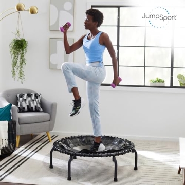JumpSport 220 Small Rebounder for Adults, 39" | Essential | Exercise Home Fitness Trampoline | 30 Low-Impact Bungees