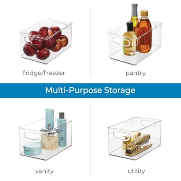 iDesign Plastic Fridge and Freezer Organizer Bin – 10" x 5" x 6"