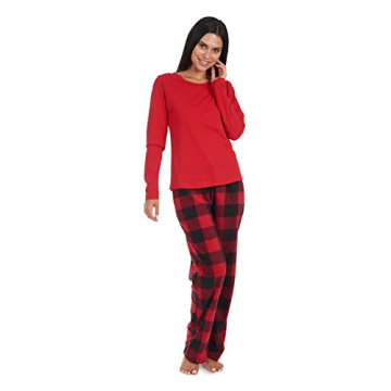Cherokee Women's Cozy Pajama Set - Soft Cotton & Micro Fleece Loungewear