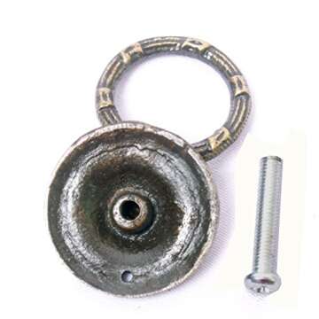 Antique Brass Ring Pulls Handles - Nesha Design Components