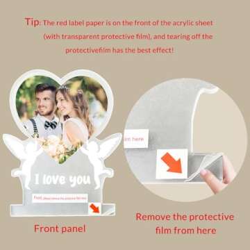 KoxSmar Personalized Mothers Day Gifts for Mom from Daughter & Son, Custom Mom Picture Frame with Photos, Personalized Photo Frame with Night Light, Personalized Mom Birthday Gifts