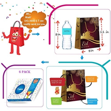 LARZN Eid Mubarak Bags - Vibrant Party Supply Set