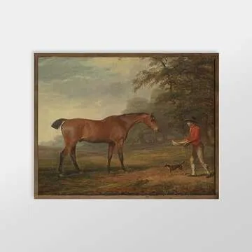 Equestrian Wall Decor - Horse Art Print for Home Decor - Antique Horse Riding Wall Artwork Decoration Farmhouse Country Wall Art for Home Decor - 11x14 inches, Ready to Frame