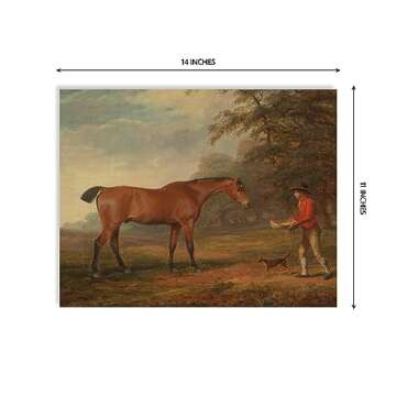 Equestrian Wall Decor - Horse Art Print for Home Decor - Antique Horse Riding Wall Artwork Decoration Farmhouse Country Wall Art for Home Decor - 11x14 inches, Ready to Frame