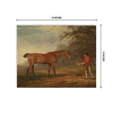 Equestrian Wall Decor - Horse Art Print for Home Decor - Antique Horse Riding Wall Artwork Decoration Farmhouse Country Wall Art for Home Decor - 11x14 inches, Ready to Frame