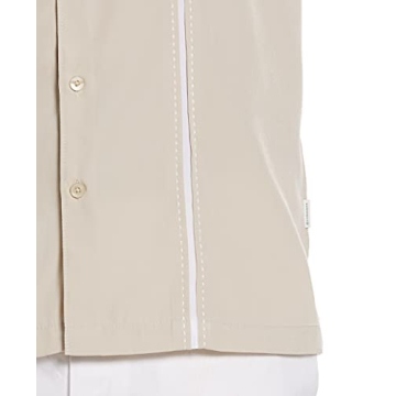 Cubavera Mens Paneled Short Sleeve Casual Shirt