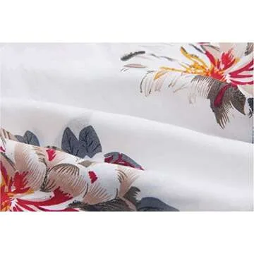 Hibluco Women's Fashion Off Shoulder Tops Sexy Floral Striped Printed Crop Tops Summer Tie Knot T-Shirt White