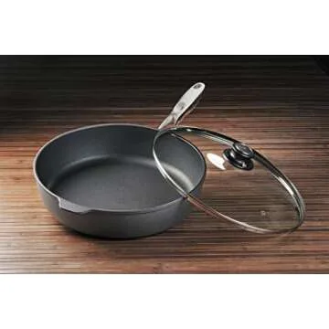 Swiss Diamond Nonstick Saute Pan with Lid, Diamond Coated Aluminum Deep Saute Pan with Lid Features ...