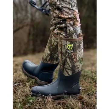 TIDEWE Hunting Boot for Men, Insulated Waterproof Sturdy 16" Men's Hunting Boot, 6mm Neoprene and Rubber Outdoor Boot Next Camo G2 US Size 8