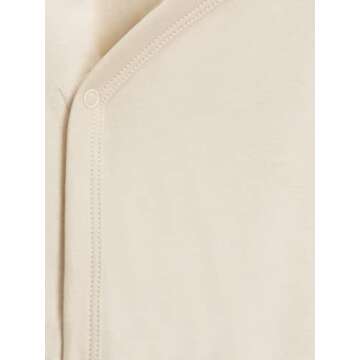 Colored Organics Baby Organic Cotton Knotted Gown - Infant Kimono Gown with Mitten Cuffs - Natural B...