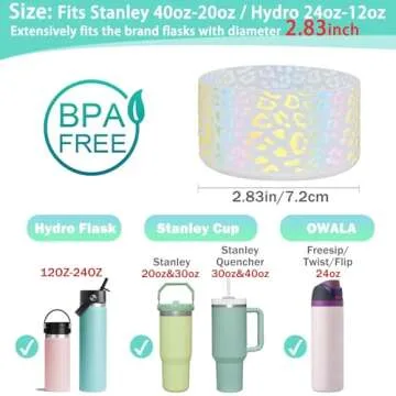 WK IEASON Protective Silicone Boot for Hydro Flask & Stanley Tumblers