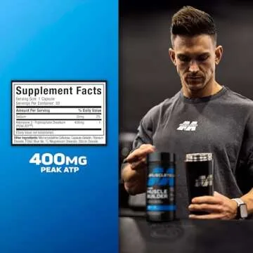 Muscletech Nitric Oxide Supplements for Men & Women, Muscle Builder (30 Capsules) - Nitric Oxide Booster Supplement Supports Muscle Gain & Performance - 400mg Peak ATP for Enhanced Strength