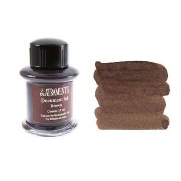 Document Brown Premium Fountain Pen Bottled Ink ~35mL.
