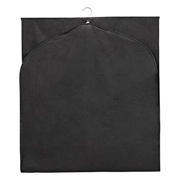 Syeeiex 60'' Garment Bags for Hanging Clothes, Set of 4 Dress Bags for Gowns, Dress Garment Bag, Dustproof and Keep Closet Tidy, Perfect for Suit Evening Dresses Fur Coat Long Dress Gown(Black)