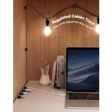 9 Pack Cable Management Cord Organizer, JOYROOM Magnetic Cable Clips Adhesive Wire Holder Keeper, Under Desk Cord Hider for Nightstand Desktop Wall Phone Charging USB Car Workspace Office Accessories