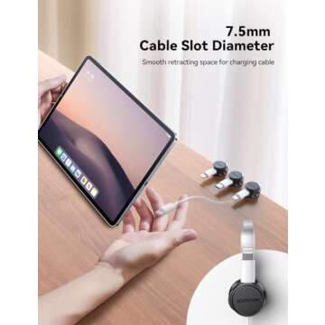 9 Pack Cable Management Cord Organizer, JOYROOM Magnetic Cable Clips Adhesive Wire Holder Keeper, Under Desk Cord Hider for Nightstand Desktop Wall Phone Charging USB Car Workspace Office Accessories