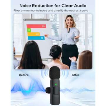 USB C Phone Microphone for iphone Android Tablet ipad PC Wireless Lavalier Mini Mic for Content Creator Video Recording Vlogging Youtube Tiktok Podcast Interview Usbc Microphones Small Mics Black