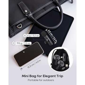 USB C Phone Microphone for iphone Android Tablet ipad PC Wireless Lavalier Mini Mic for Content Creator Video Recording Vlogging Youtube Tiktok Podcast Interview Usbc Microphones Small Mics Black