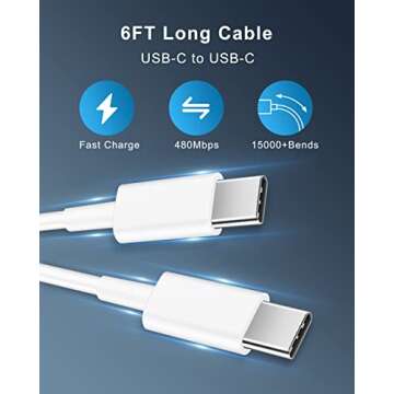 30W USB C Fast Charger for Google Pixel 9/9 Pro/9 Pro XL/8/8a/8 Pro/7 Pro/7a/7/6/5/4/3 XL, 30 Watt Type C Super Fast Wall Charger Block with 6FT USB C to C Cable