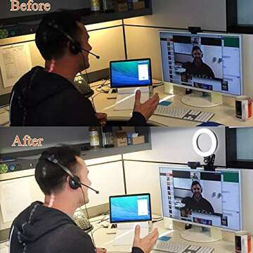 ANMKOT Video Conference Lighting Kit - Adjustable Ring Light