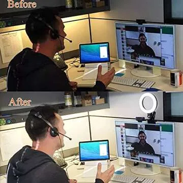 ANMKOT Video Conference Lighting Kit - Adjustable Ring Light