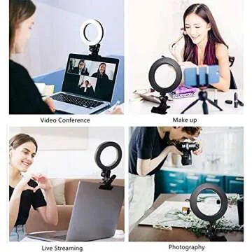 ANMKOT Video Conference Lighting Kit - Adjustable Ring Light