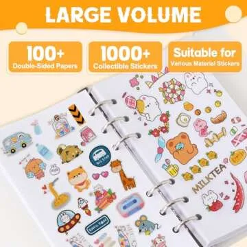 Reusable Sticker Book 100 Sheets for Easy Collection