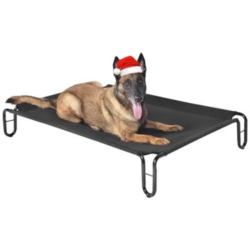 pettycare Elevated Outdoor Dog Bed - Raised Dog Bed for Large Dogs, Waterproof Dog Cot Bed Easy to A...