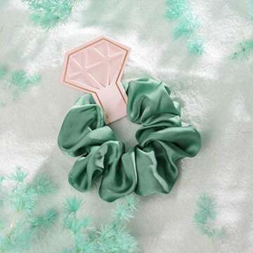 Bridesmaid Scrunchie 6 Pack Hair Ties 1Pcs White 5 Pcs Mint Green For Bridal Party Gifts, Bacheloret...