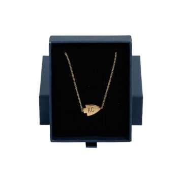 Ally & Alex Kansas City Inspired Gold Arrowhead Pendant Necklace | Football Fan | Great Gift for Women | Kansas City Jewelry