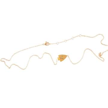 Ally & Alex Kansas City Inspired Gold Arrowhead Pendant Necklace | Football Fan | Great Gift for Women | Kansas City Jewelry