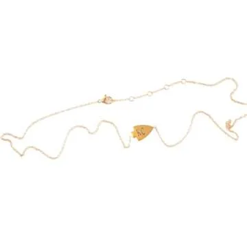 Ally & Alex Kansas City Inspired Gold Arrowhead Pendant Necklace | Football Fan | Great Gift for Women | Kansas City Jewelry