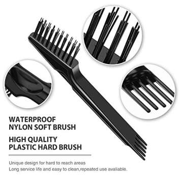 Boao 2 Pieces Hair Brush Cleaning Tool Comb Cleaner Brush Mini Comb Cleaning Hair Remover Tool for R...