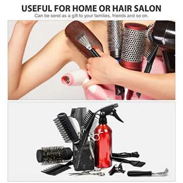 Boao 2 Pieces Hair Brush Cleaning Tool Comb Cleaner Brush Mini Comb Cleaning Hair Remover Tool for Removing Dust Home and Salon Use(Black Color)