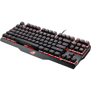 ASUS RGB Mechanical Gaming Keyboard - M802 ROG Claymore Core | Cherry MX Red Switches | Dedicated Hot Keys for One-Click Overclocking, Fan Control | Gaming Keyboard for PC | Aura Sync RGB Backlit Eff